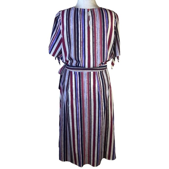 Alex Marie Size Large 2 Piece Top and Wrap Skirt Striped Lagenlook boho modern - Picture 6 of 15
